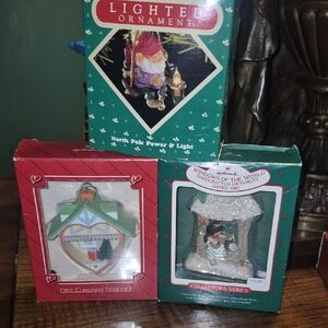 1987 Hallmark Ornaments Bundle Our First Christmas, Windows Of The World